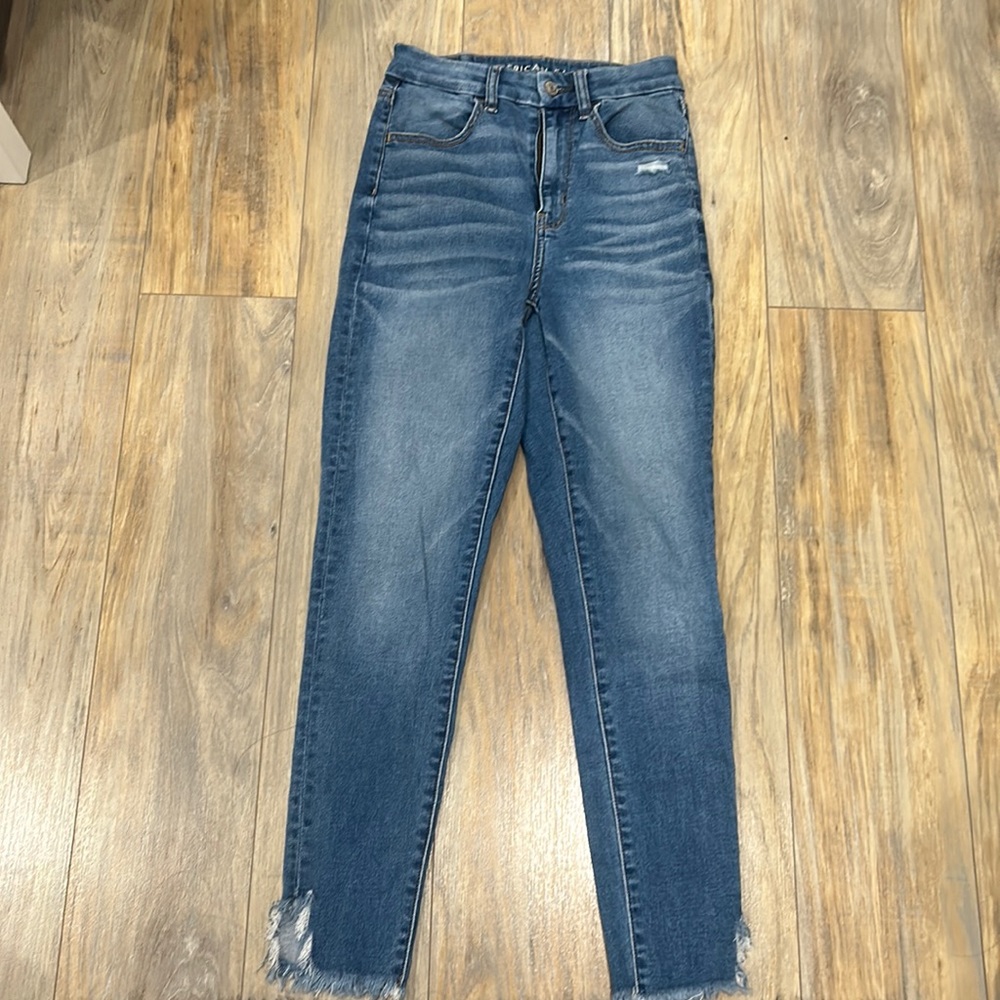 american eagle medium wash jeggings size 2 (barely worn)